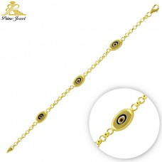 Gümüş Nazar Boncuklu  Bilezik/Bileklik     